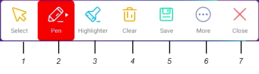 Labels identifying the Overlay tool's different interface elements