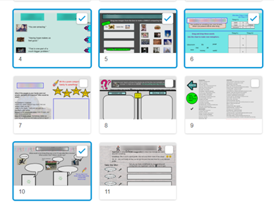 Sélectionnez des pages à importer.