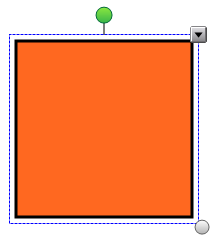 A selected object on a SMART Notebook lesson page.