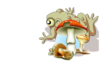 The image of the toad is enlarged so that it's bigger than the locked image of the toad stool.
