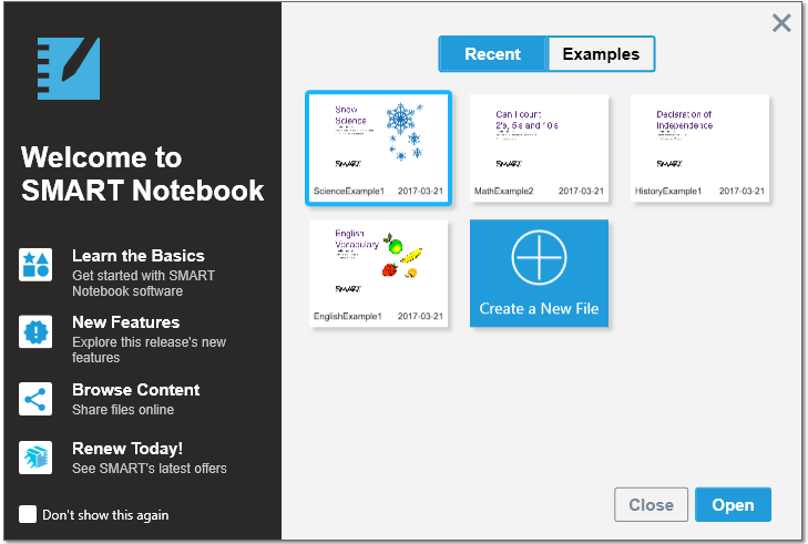 Getting started - SMART Notebook 17