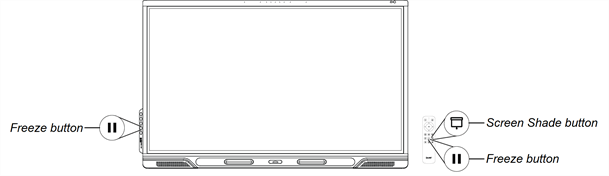 Freeze and Screen Shade buttons