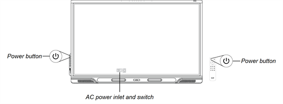 Power buttons and AC power inlet and switch