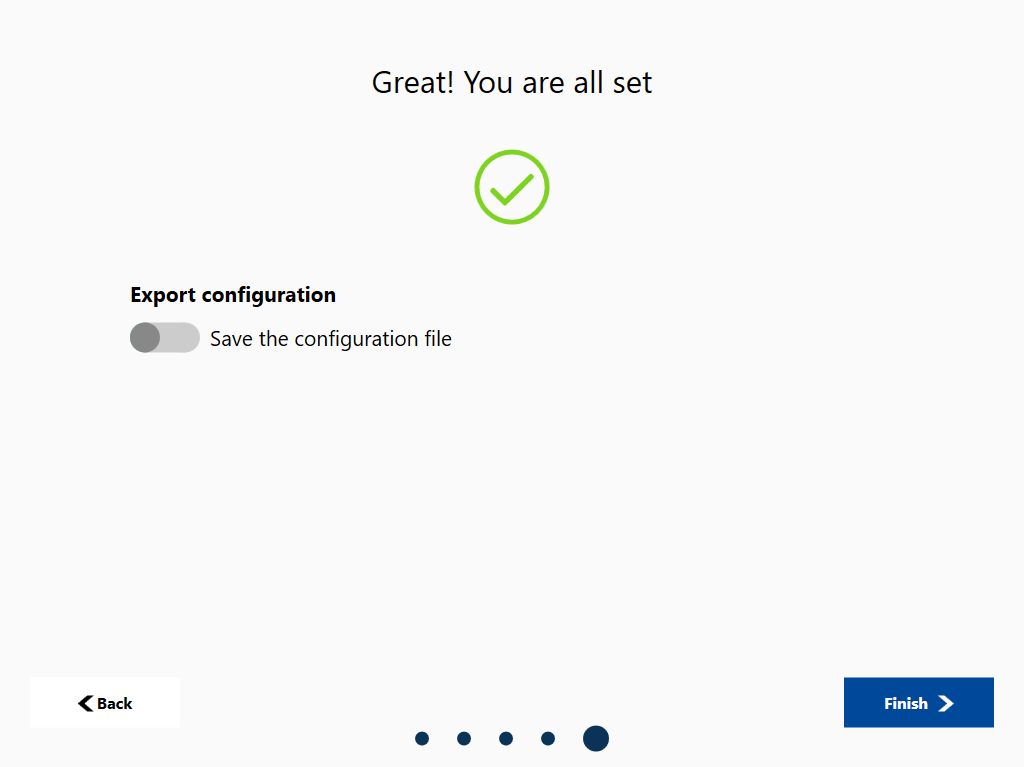Guardar el archivo de configuración