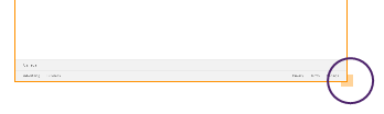 Using object frame's yellow square to resize the object