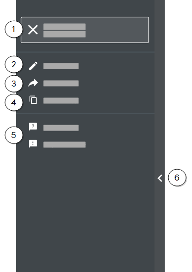 The delivery menu options numbered 1 through 6.