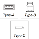 connecteurs Type-A, Type-B et Type-C