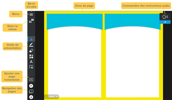 Cliquez sur une zone de l'image pour en savoir plus sur les fonctionnalités.