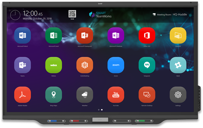 Écran de l'application SMART TeamWorks