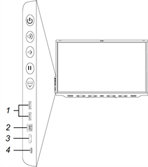 Convenience panel with connectors on SMART Board 7000R series interactive displays