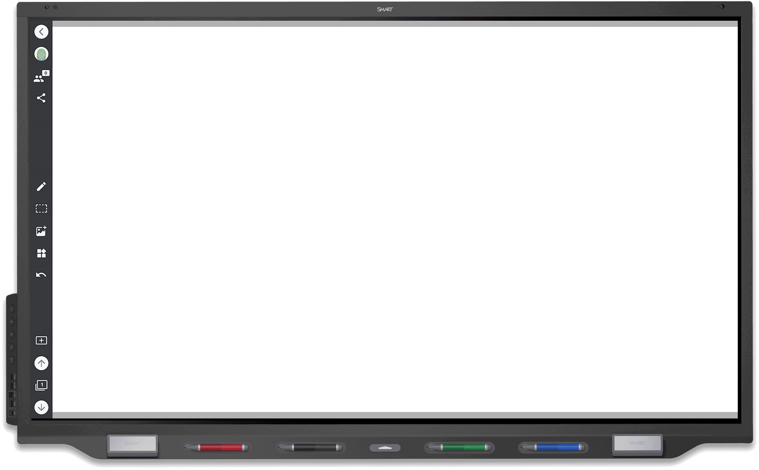 Interaktiver Bildschirm der SMART Board 7000R Pro-Serie mit der SMART Whiteboard-App