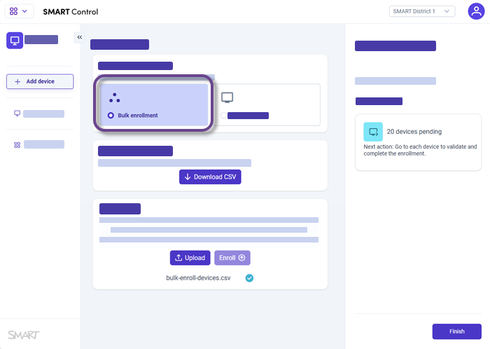 Enroll devices - SMART Control