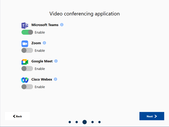 Video conferencing options