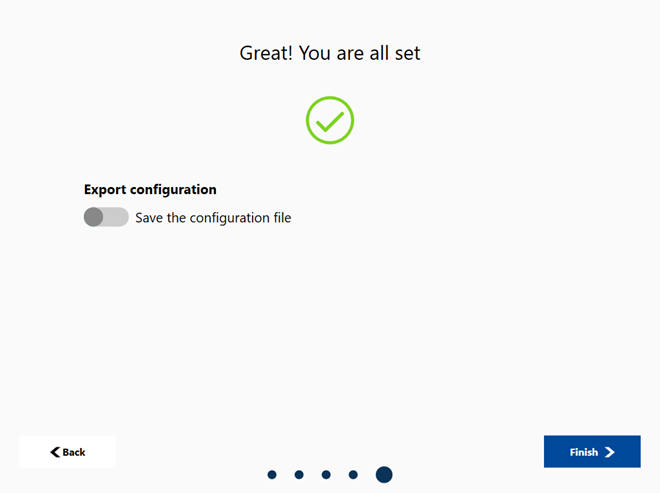 Save the configuration file